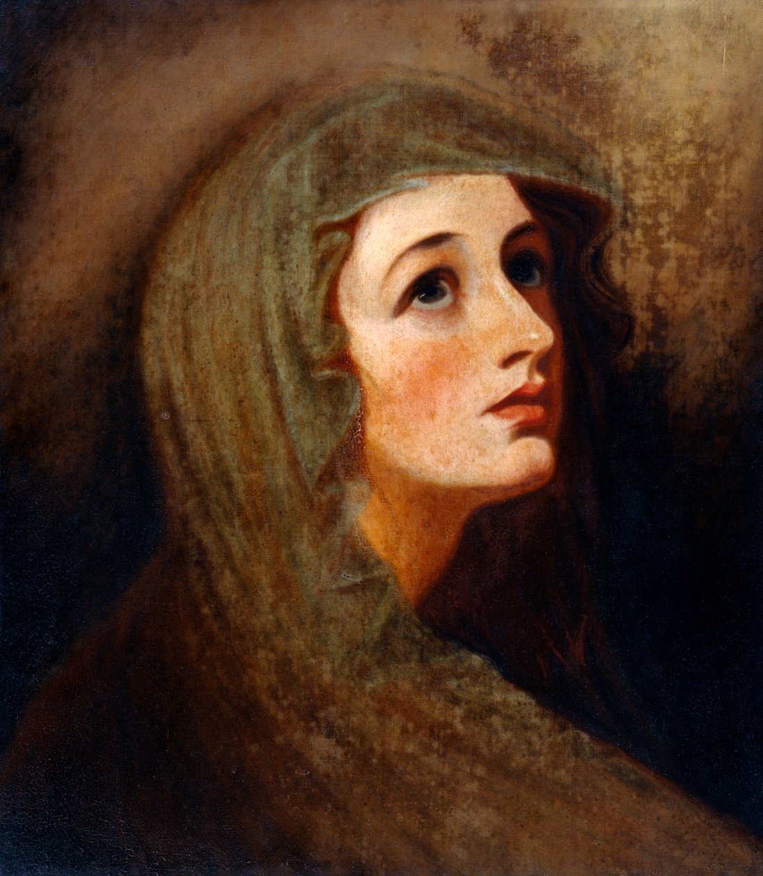 Lady Hamilton como vestal (óleo sobre lienzo) de George (after) Romney