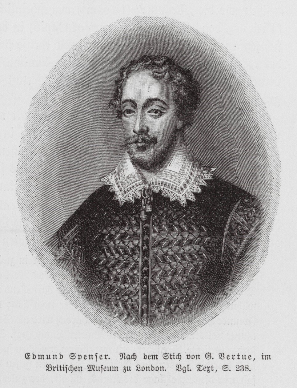 Edmund Spenser, poeta inglés (grabado) de George (after) Vertue