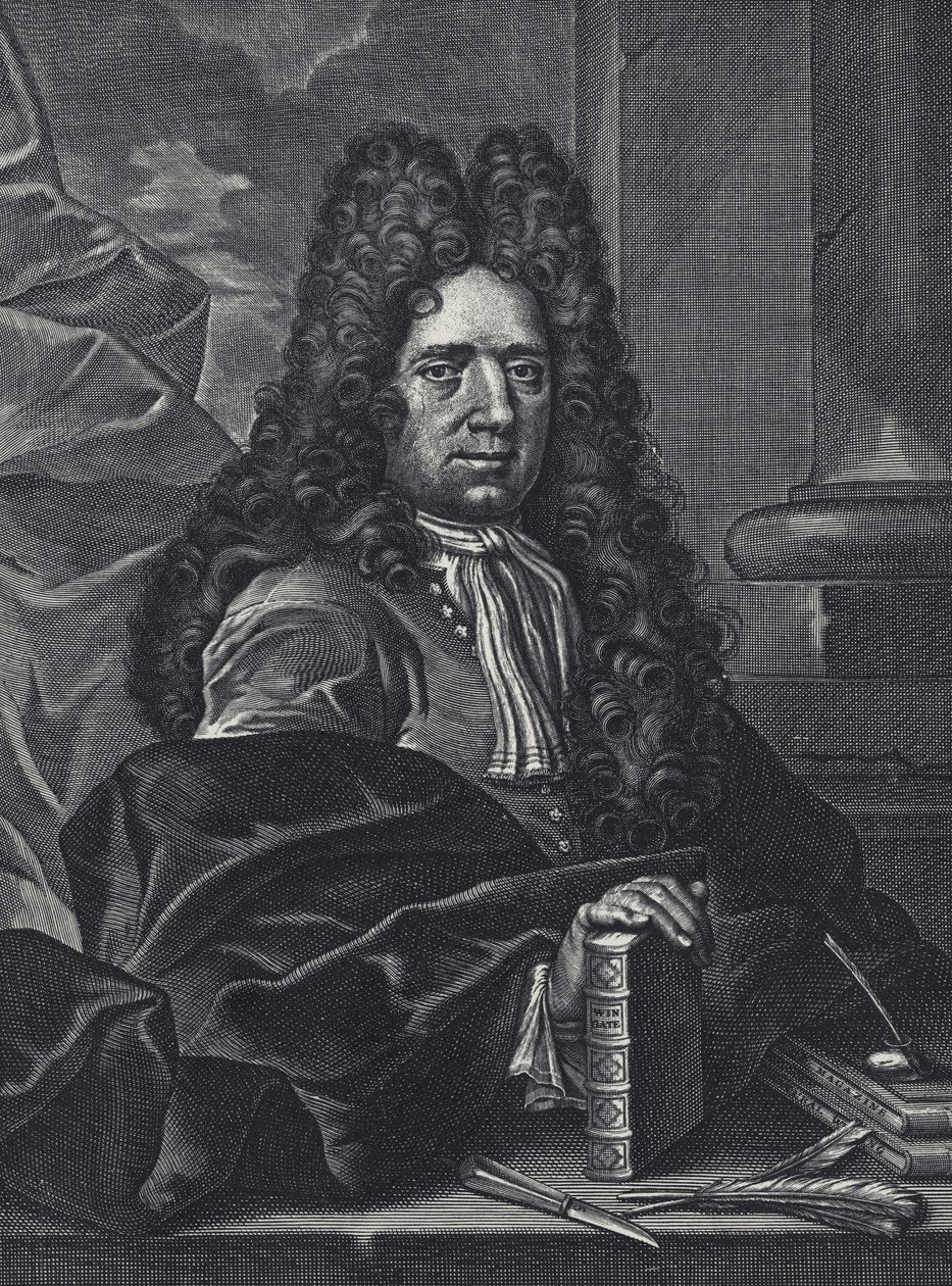 Retrato de George Shelley calígrafo inglés del siglo XVIII grabado por George Bickham. de George (c.1706–71) Bickham