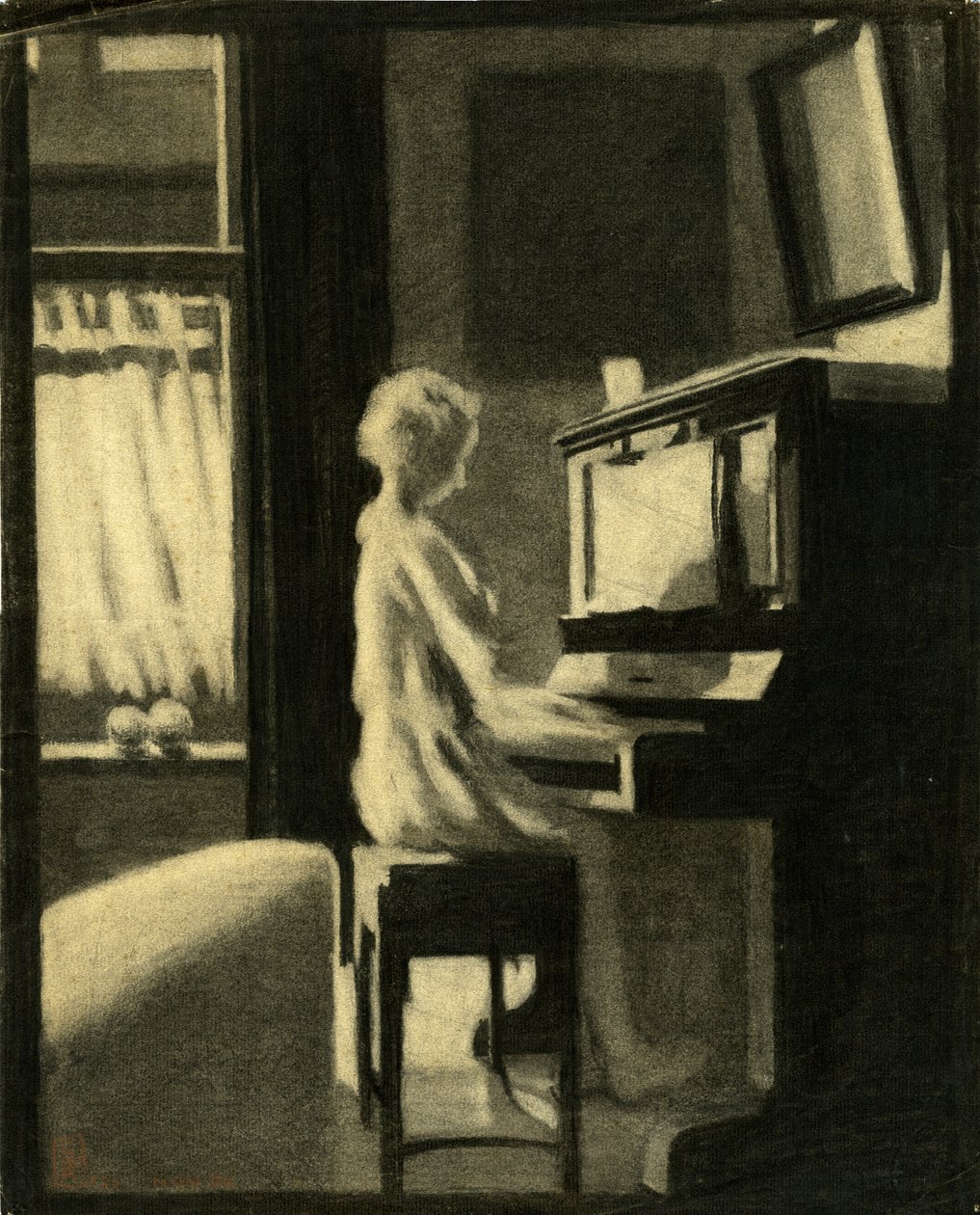 Dorothy tocando el piano, 30 de noviembre de 1931 de George Adamson