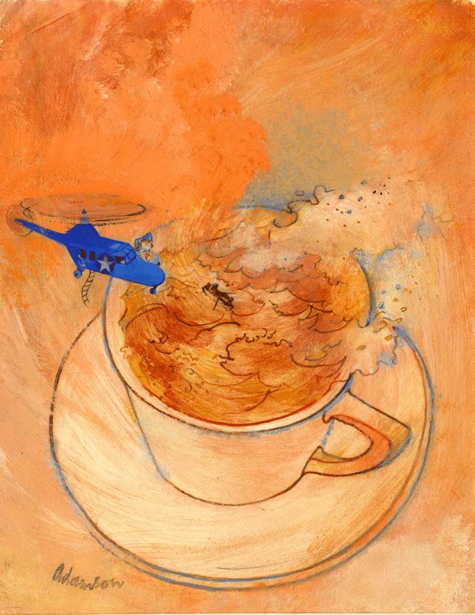 Tormenta en una taza de té, 1970s de George Adamson