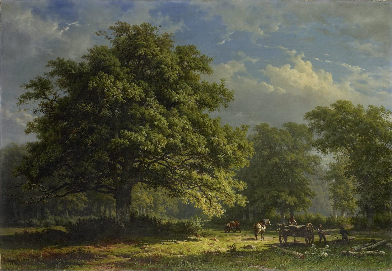 Vista en el bosque de Bentheim de George Andries Roth