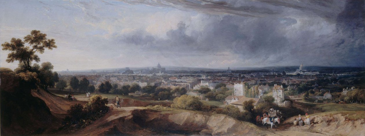París, visto desde las alturas de Montmartre, 1822 de George Arnald