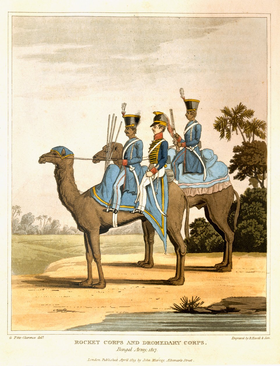 Cuerpo de cohetes y cuerpo de dromedarios, Ejército de Bengala 1817, de 