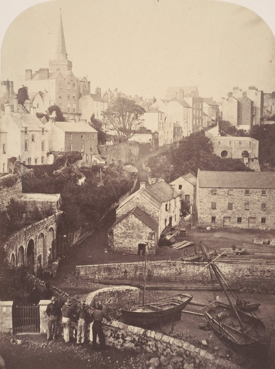 Parte de la Ciudad y Puerto de Tenby, 1853 de George B. Stokes