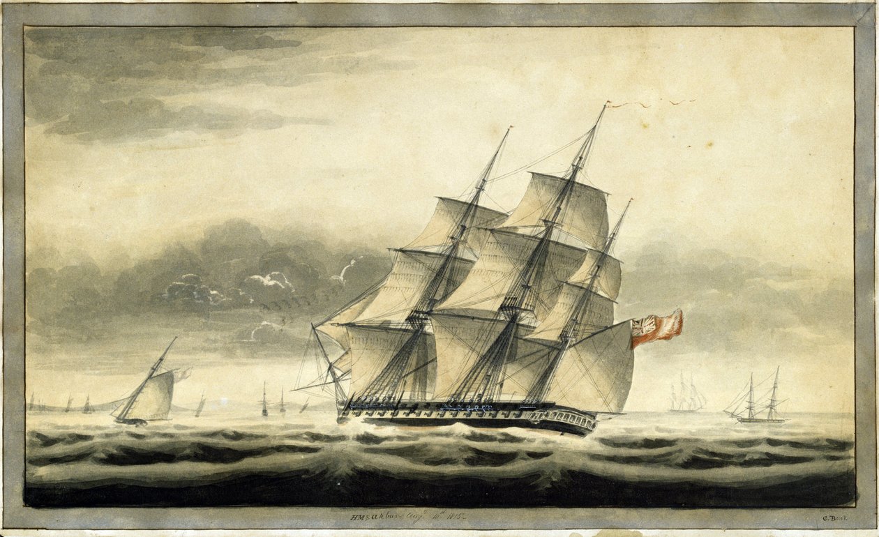Buque de transporte de tropas HMS "Akbar" (1806), 10 de agosto de George Back