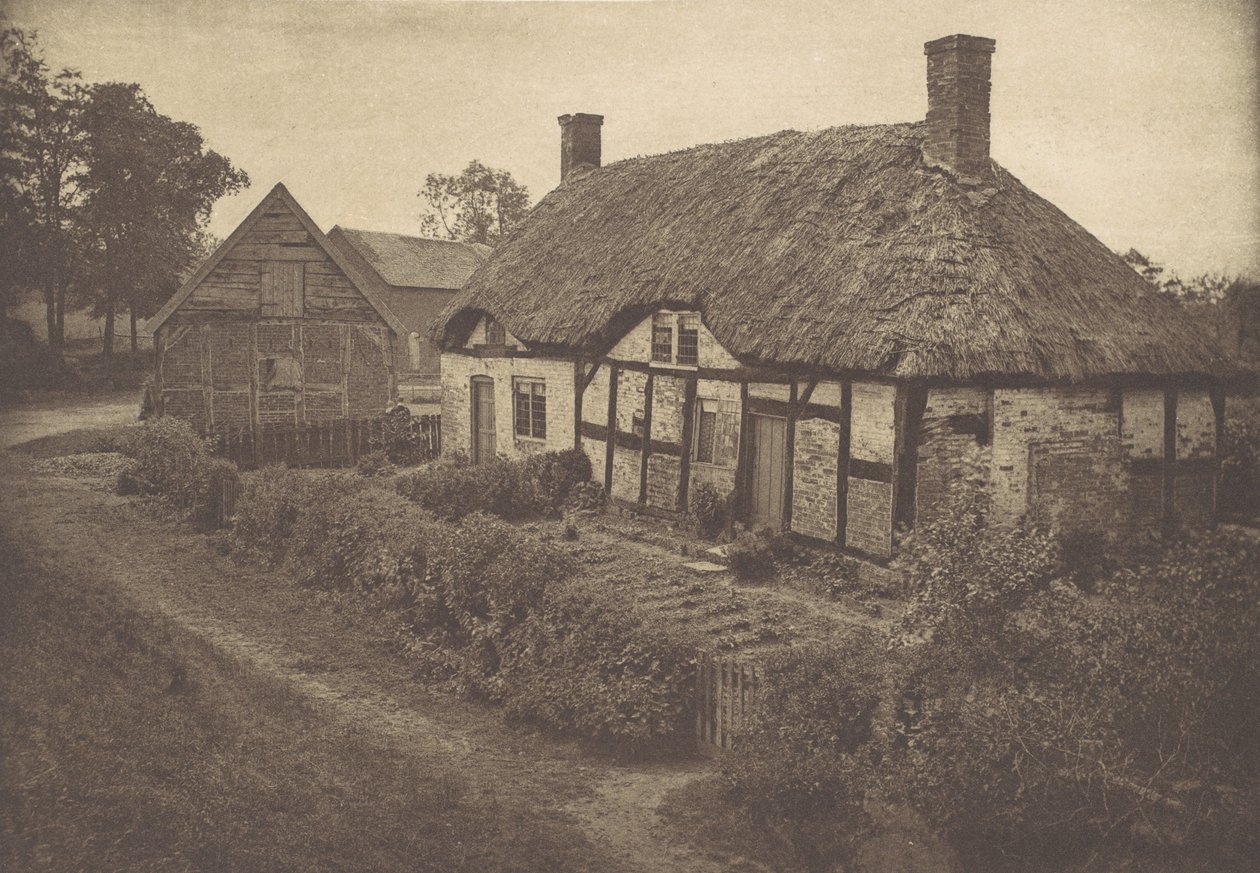 Casa de Izaak Walton en Shallowford, Staffordshire, 1880s, impreso en 1888 de George Bankart