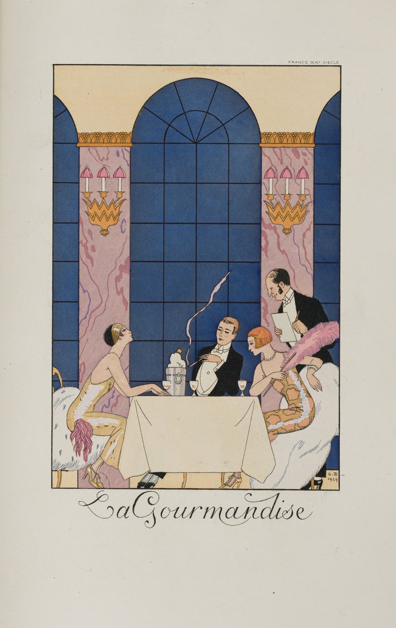 Falbalas et fanfreluches: La Gourmandise, 1924 de George Barbier
