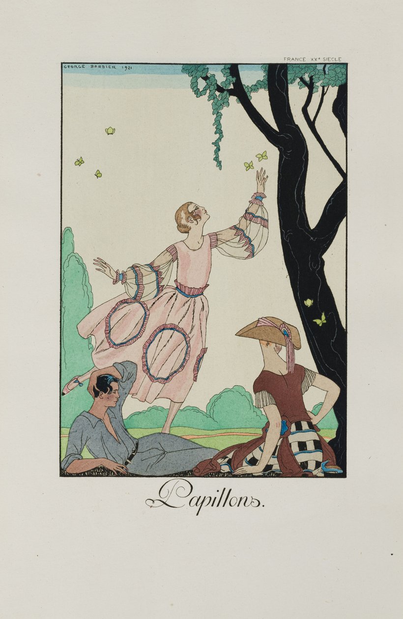 Falbalas y fanfreluches: Mariposas de George Barbier