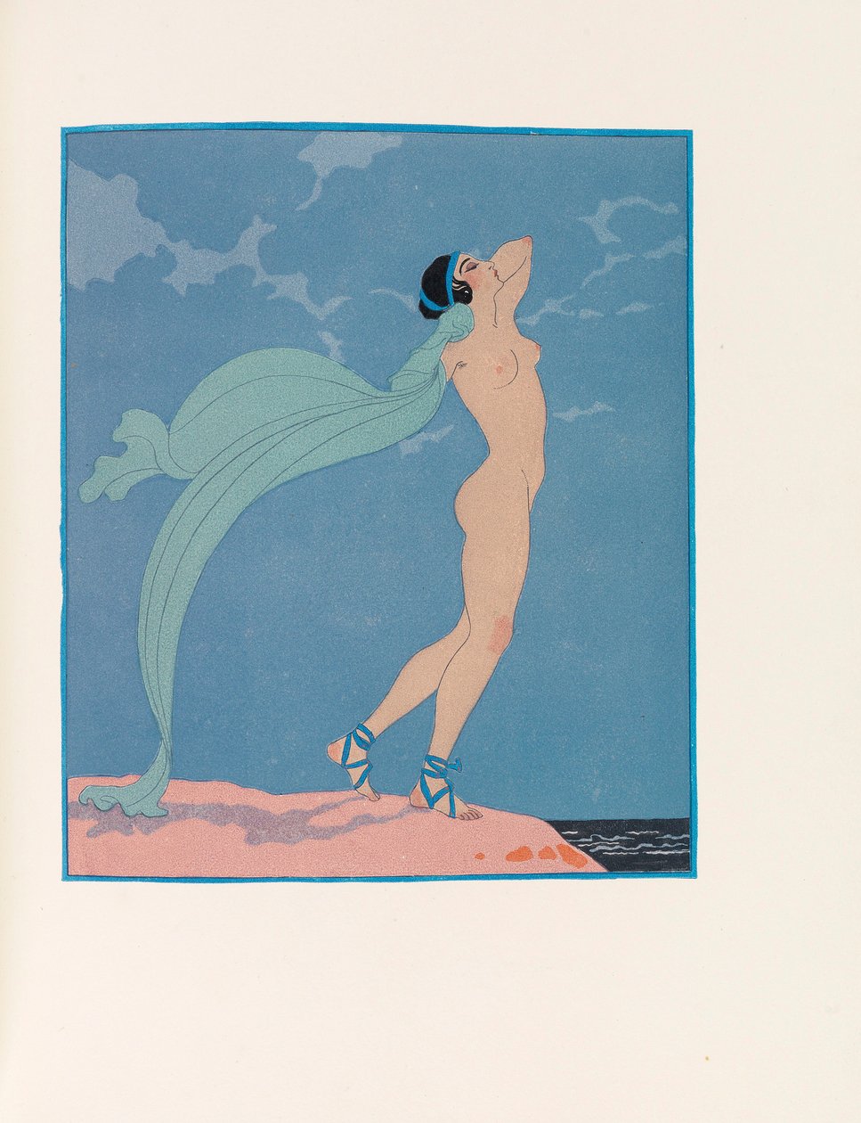 Ilustración para Les Chansons de Bilitis Las canciones de Bilitis de Pierre Louÿs, 1922 de George Barbier