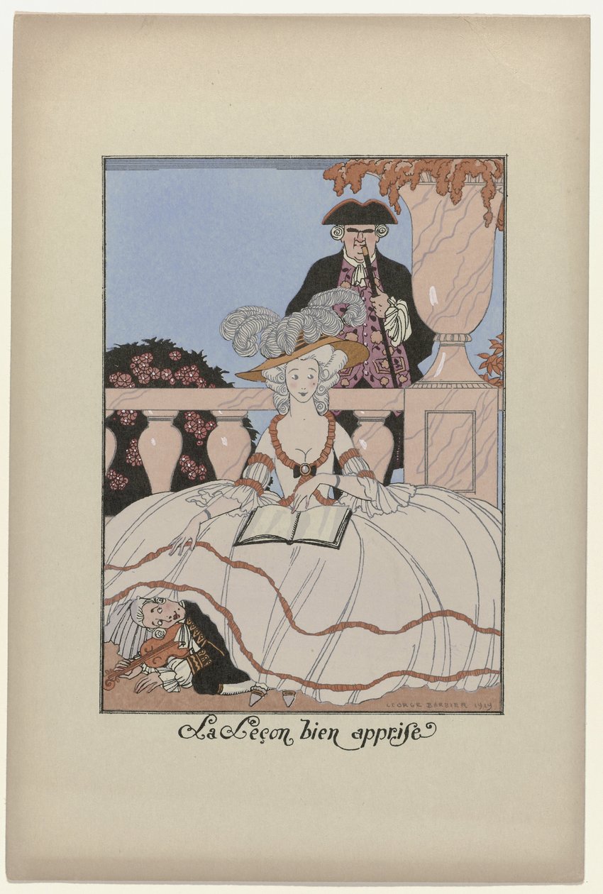 La guirnalda de los meses, 1919: La lección bien aprendida de George Barbier