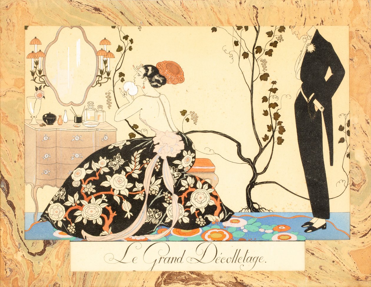 Le Grand Décolletage, de Le Bonheur du Jour ou, Les Graces à la Mode, 1924 de George Barbier