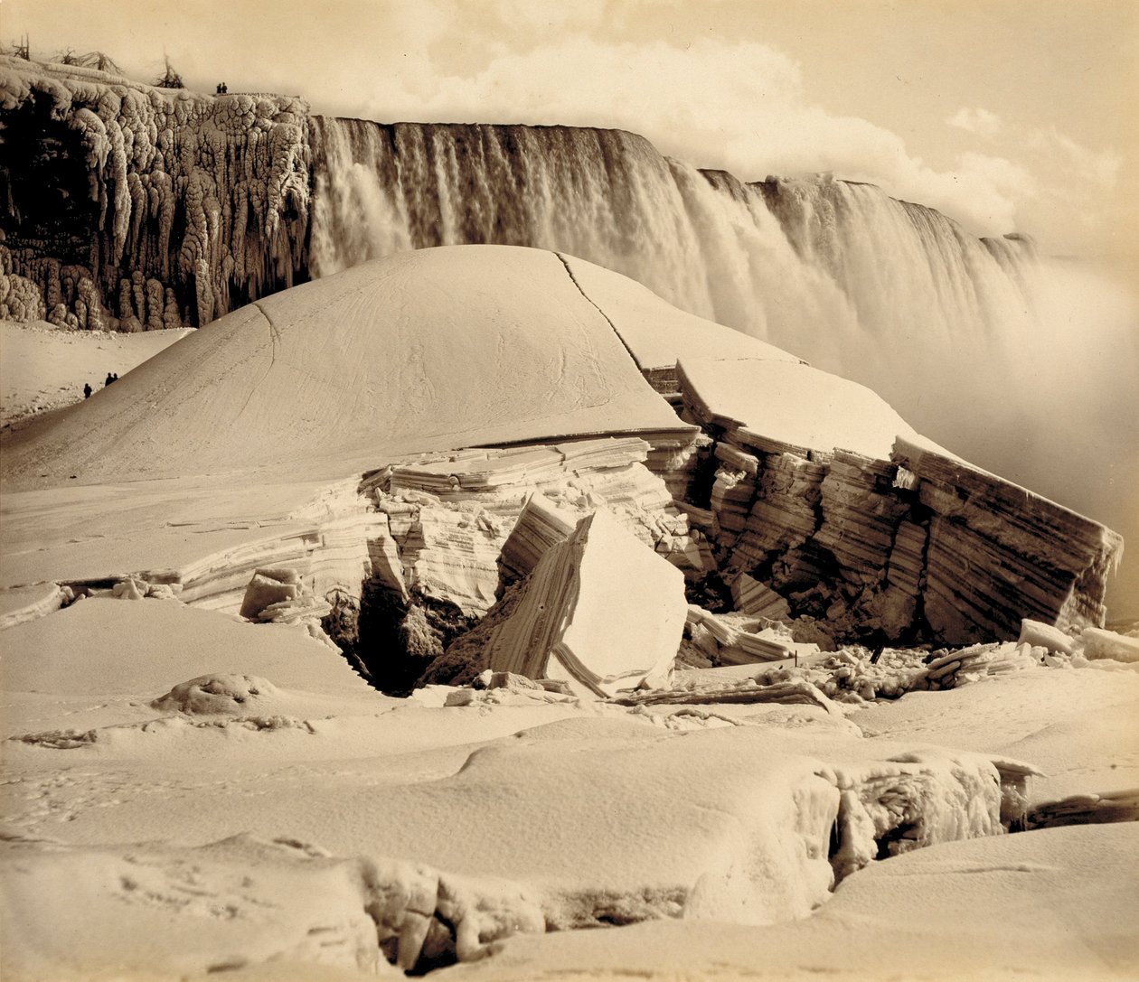 Las cataratas en invierno de George Barker