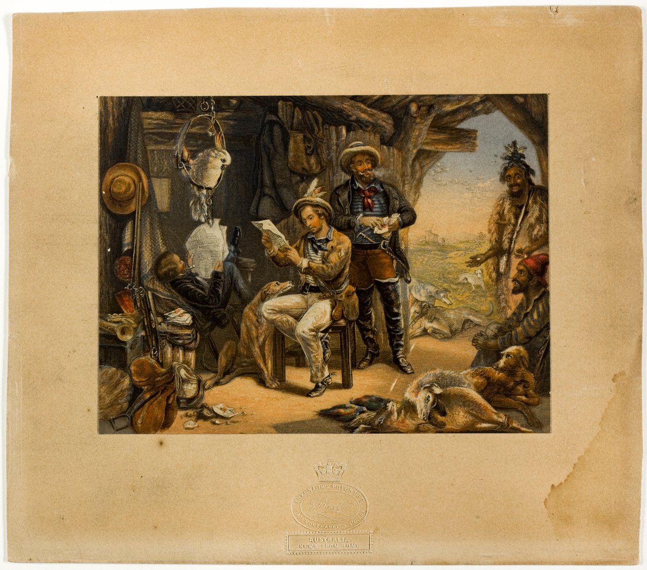 Australia, Noticias de casa de George Baxter