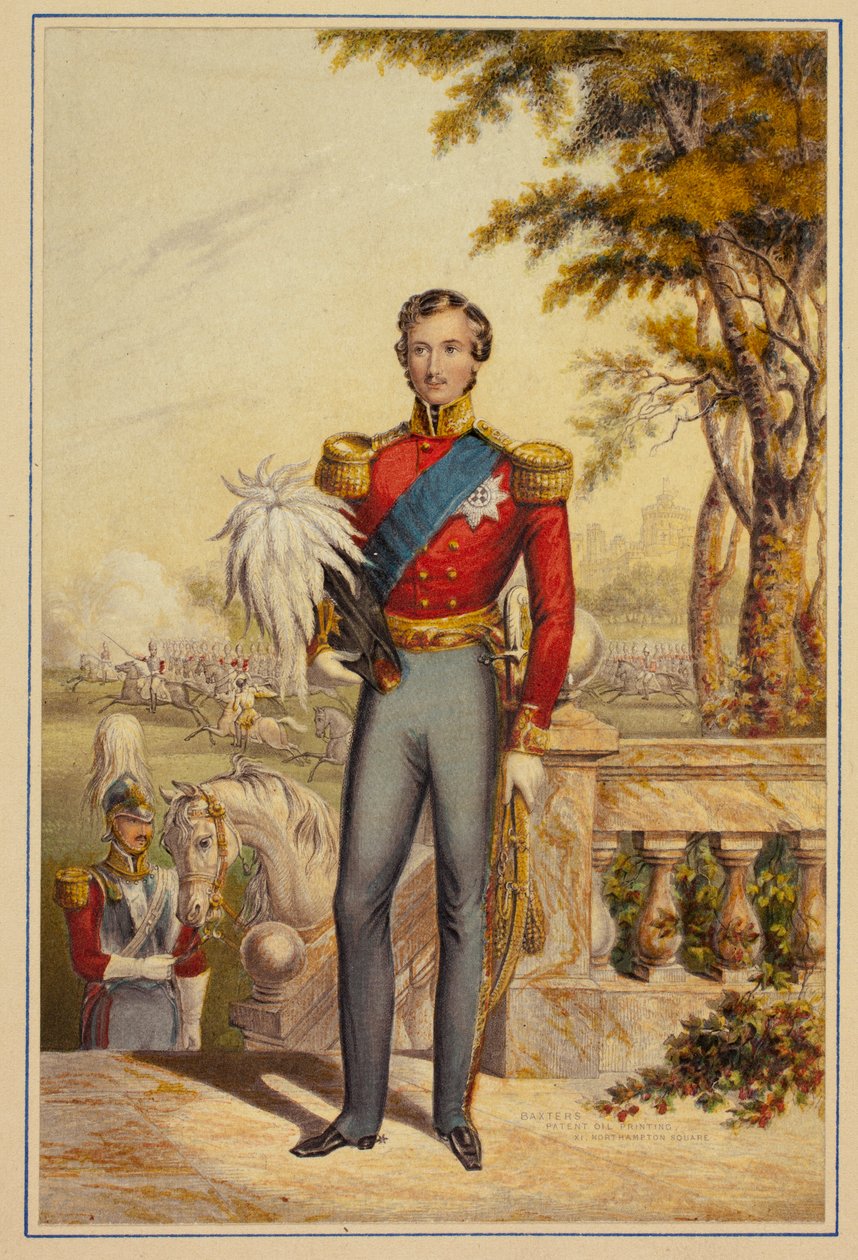 Su Alteza Real el Príncipe Alberto (con pantalones azules) de George Baxter