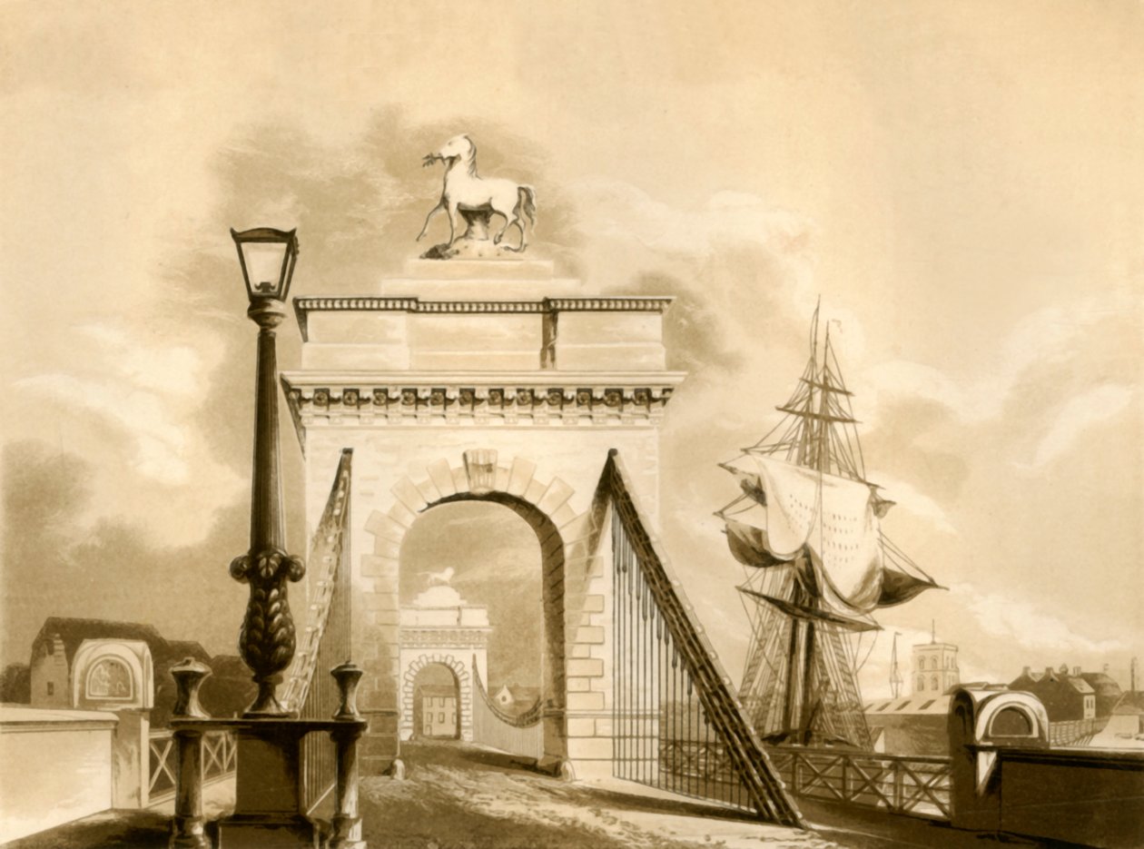 Puente de Norfolk, New Shoreham de George Baxter