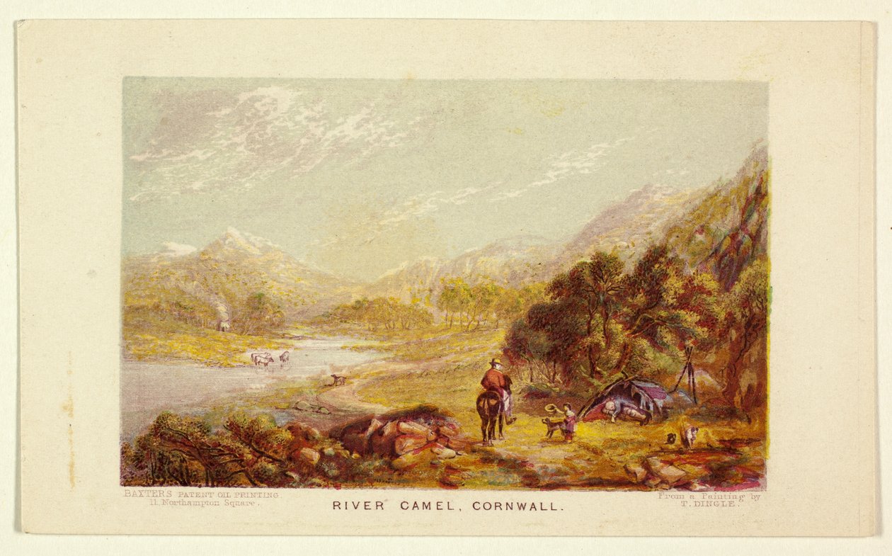 Río Carnel, Cornualles de George Baxter