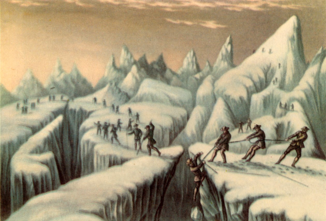 Etapa en el ascenso del Mont Blanc, c1853, 1946 de George Baxter