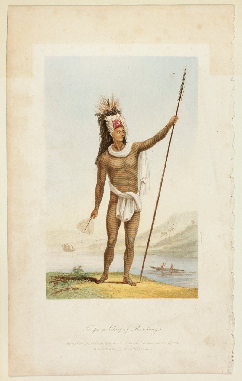 Te Po, jefe de Rarotonga de George Baxter
