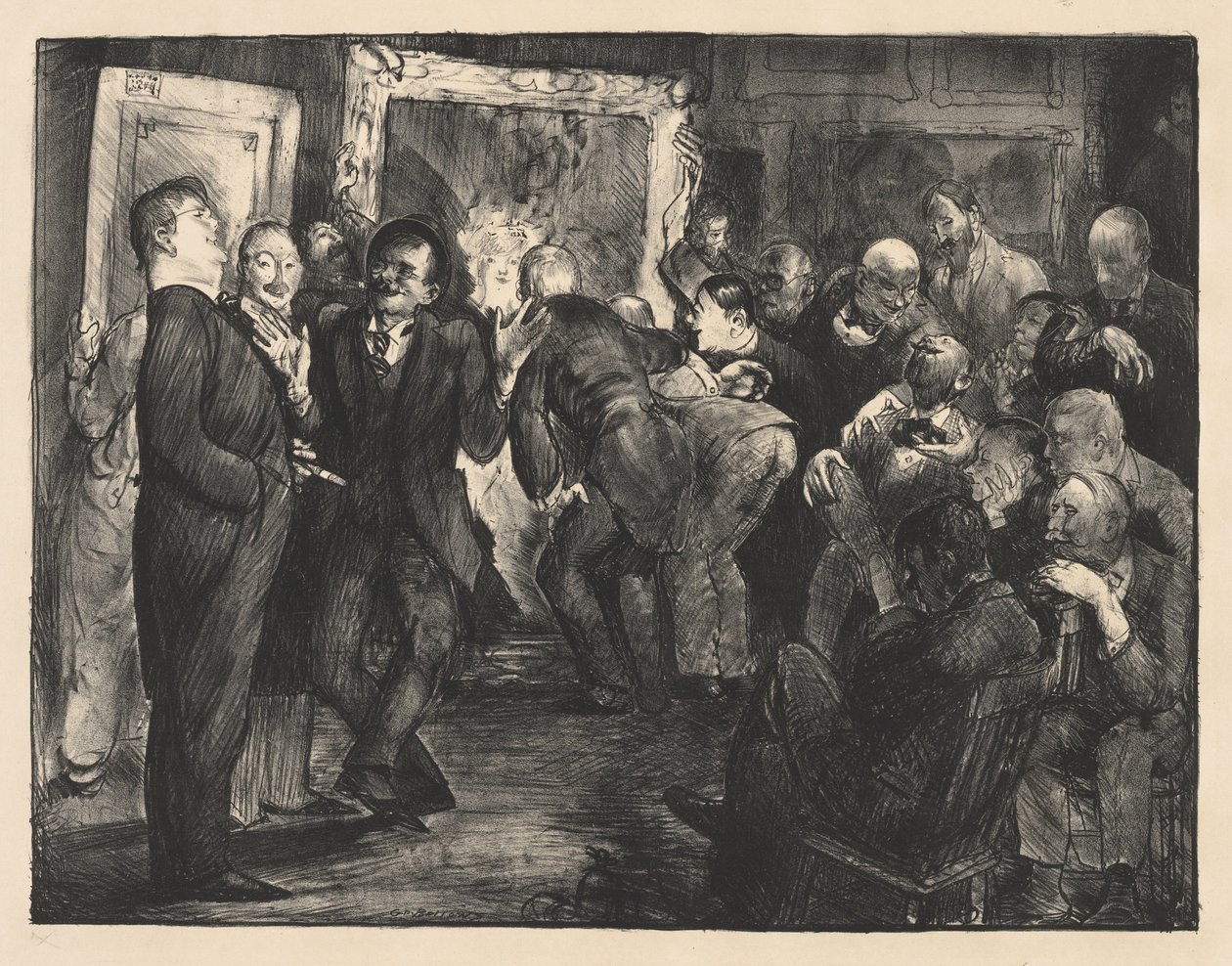 Artistas que evalúan obras de arte de George Bellows