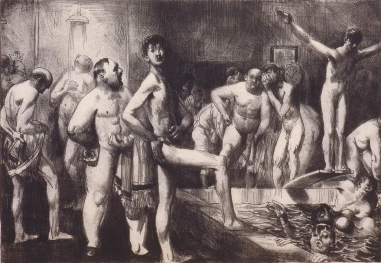 Baño para hombres de negocios de George Bellows