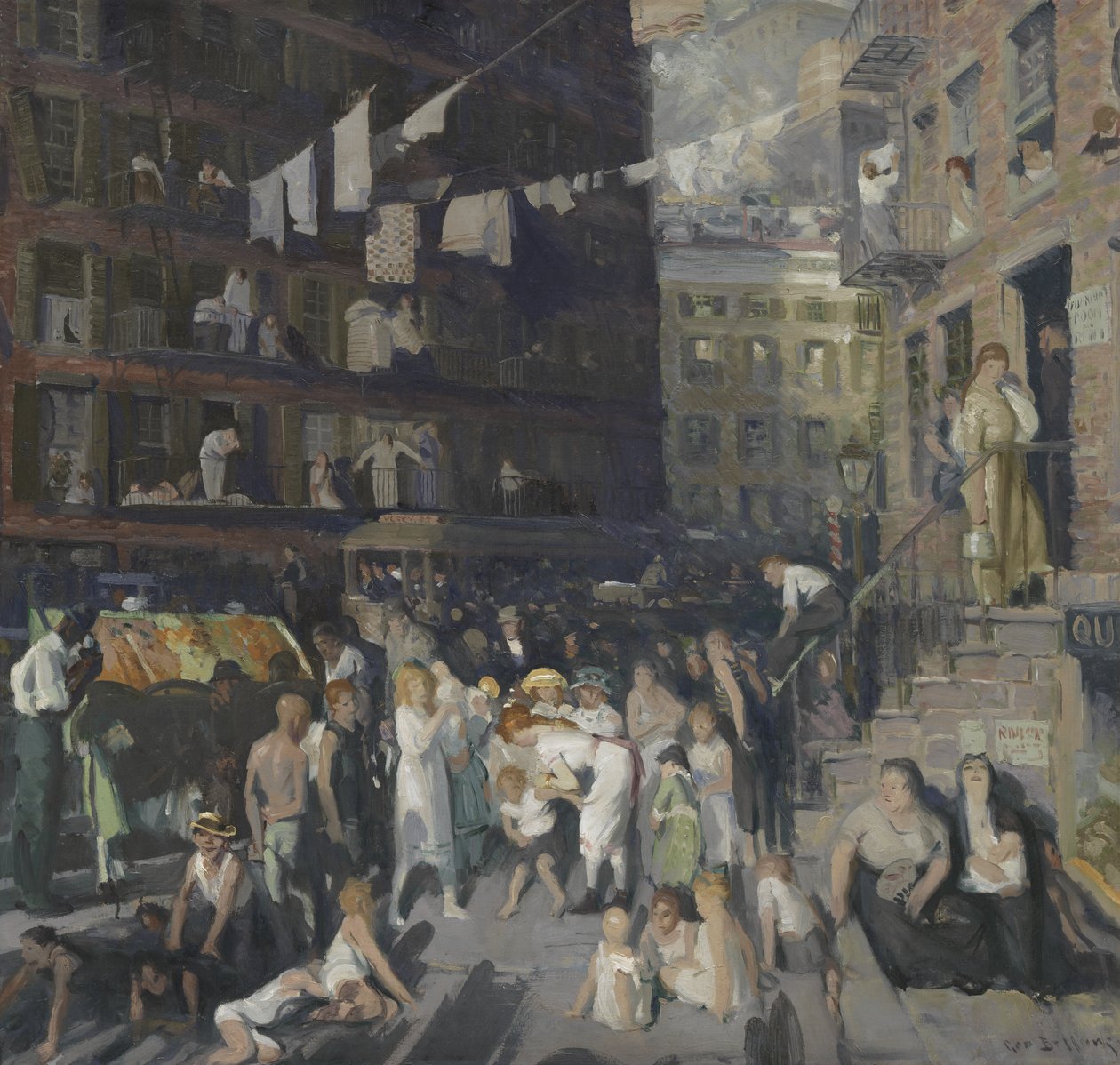 Los habitantes de los acantilados de George Bellows