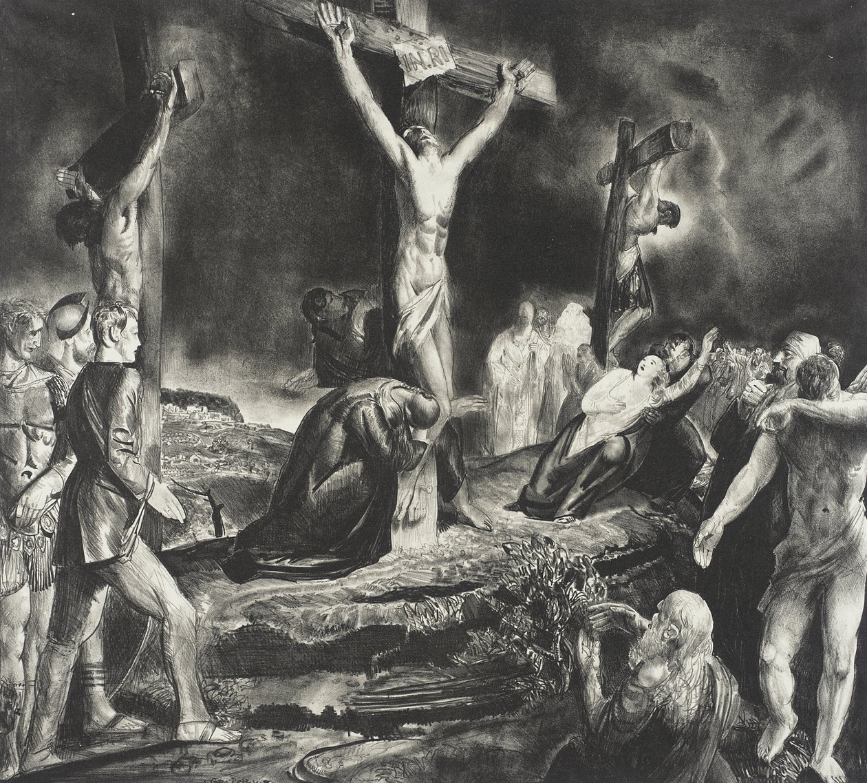 La crucifixión de Cristo de George Bellows