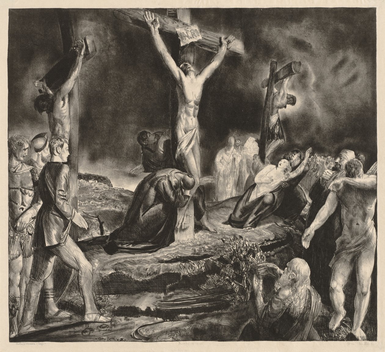 La crucifixión de Cristo de George Bellows