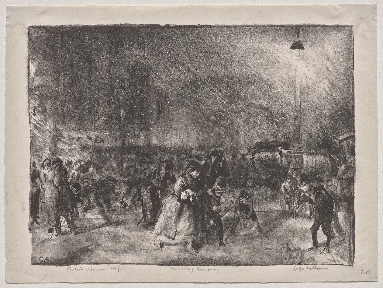 Nieve vespertina de George Bellows