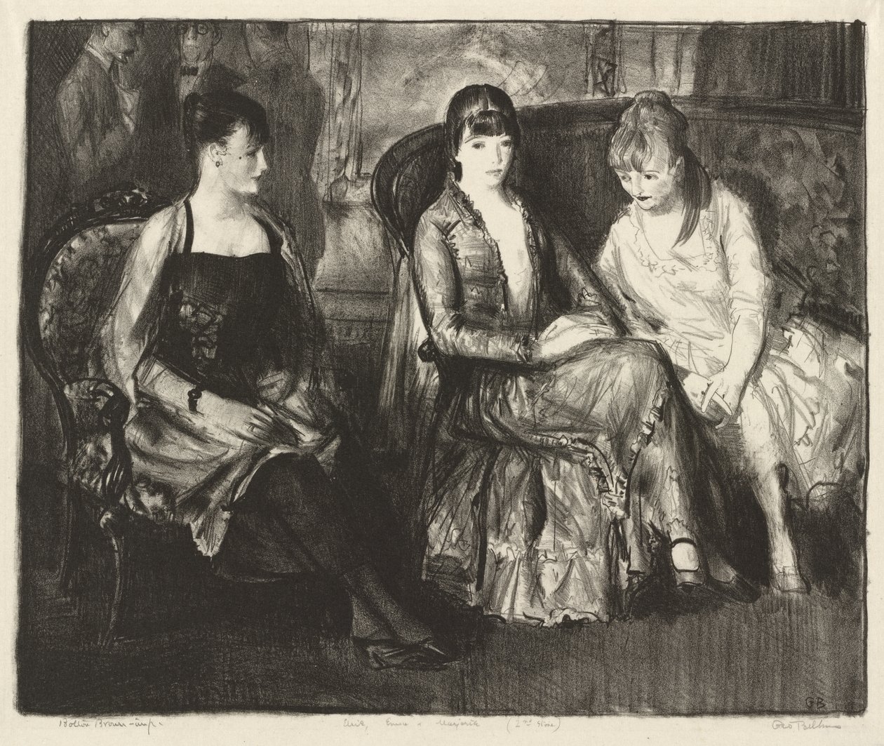 Marjorie, Emma y Elsie, Segunda piedra de George Bellows