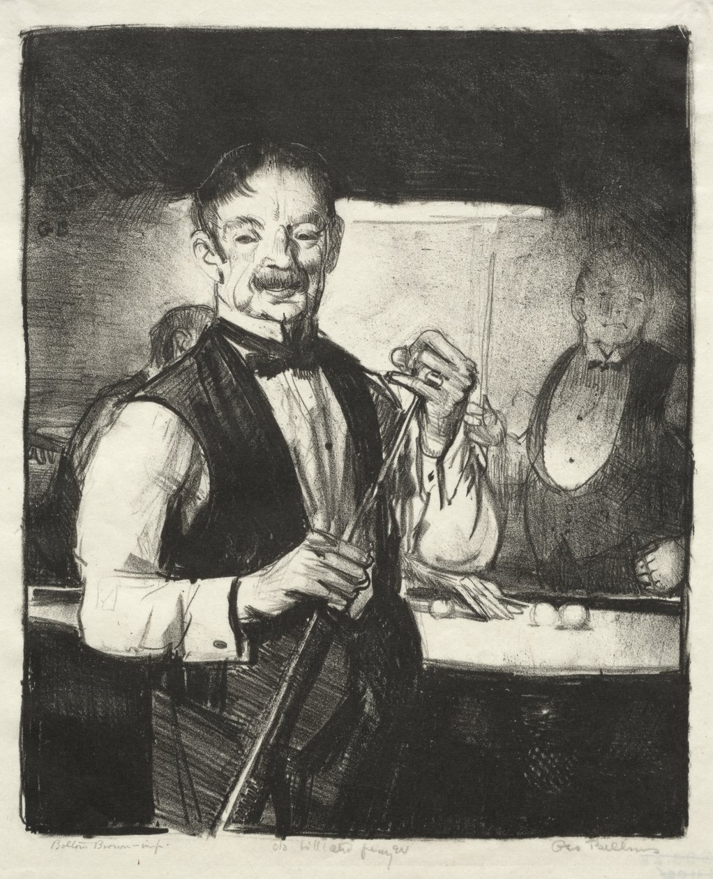 Un viejo jugador de billar de George Bellows