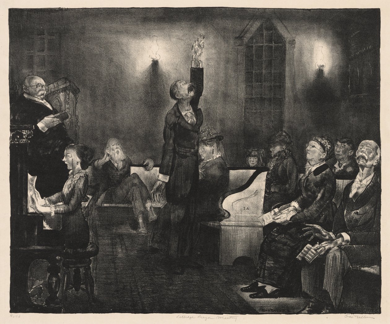 Reunión de oración, Second Stone de George Bellows