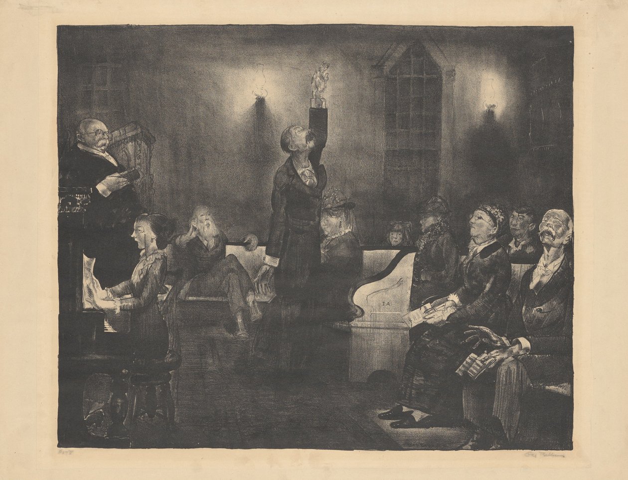Reunión de oración, segunda piedra de George Bellows