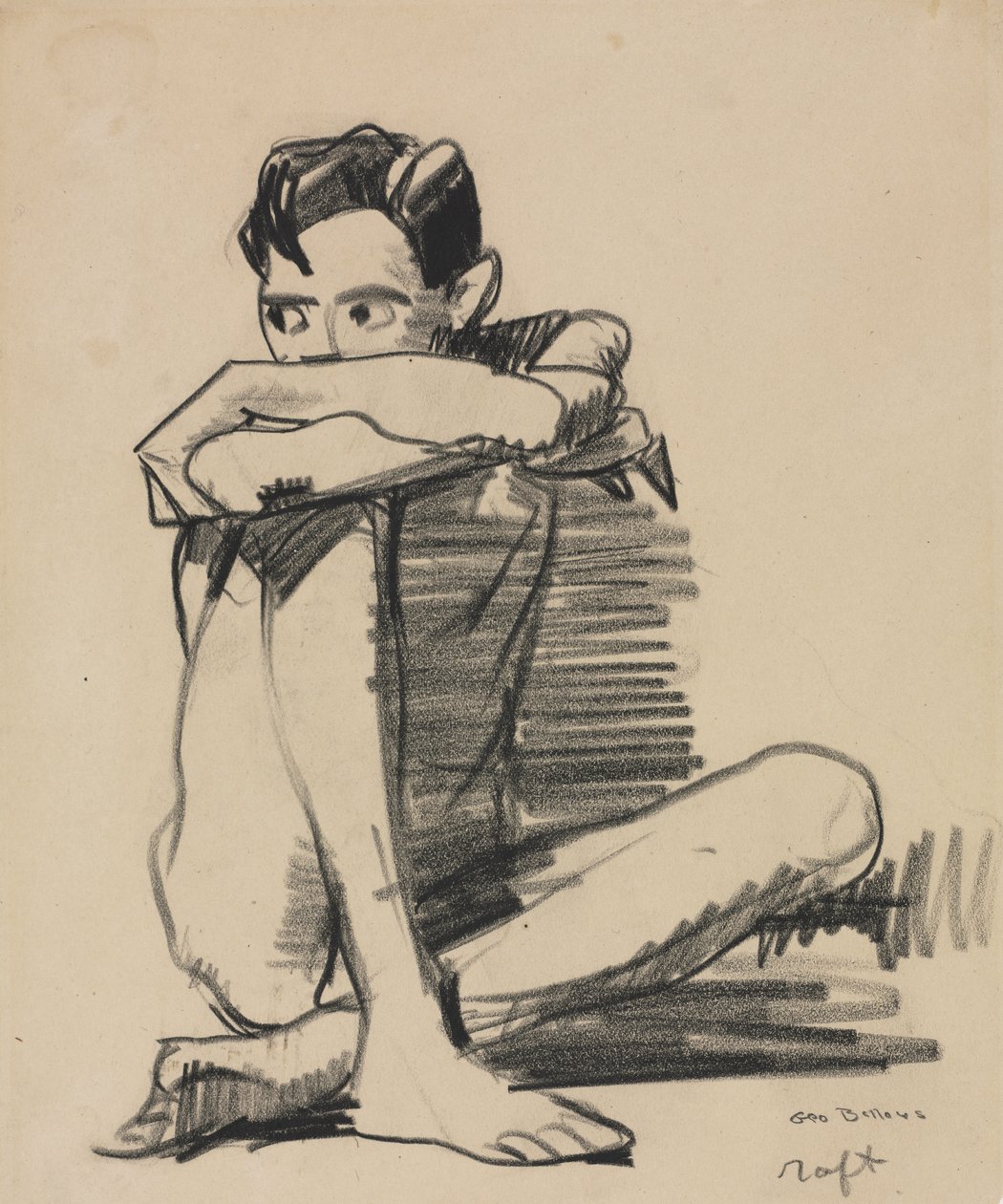 Niño sentado de George Bellows