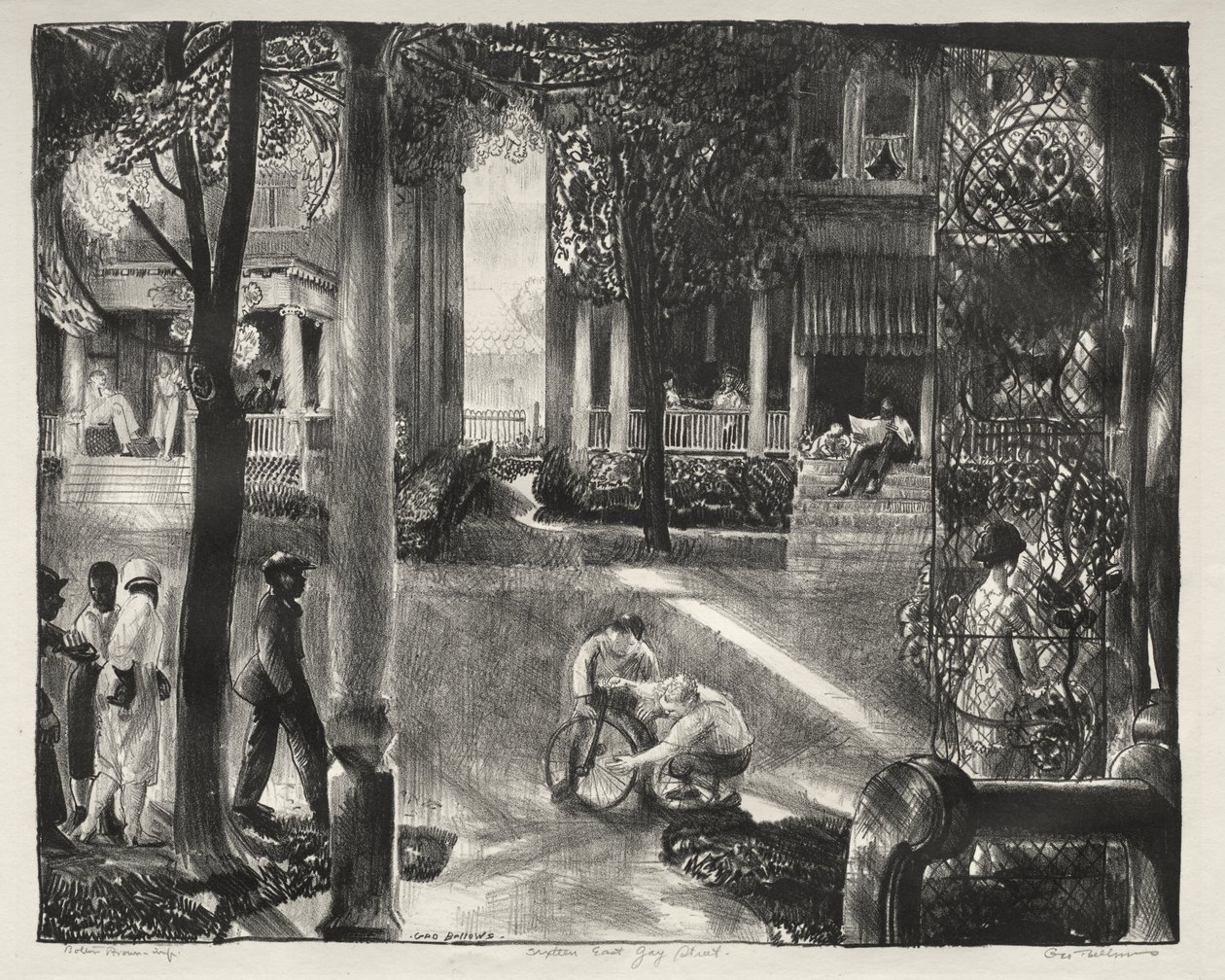 Dieciséis East Gay Street de George Bellows