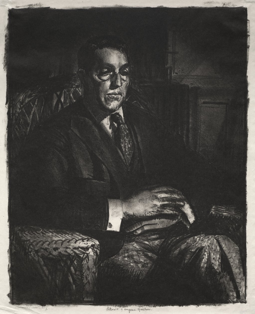 Speicher sentado en una silla de George Bellows