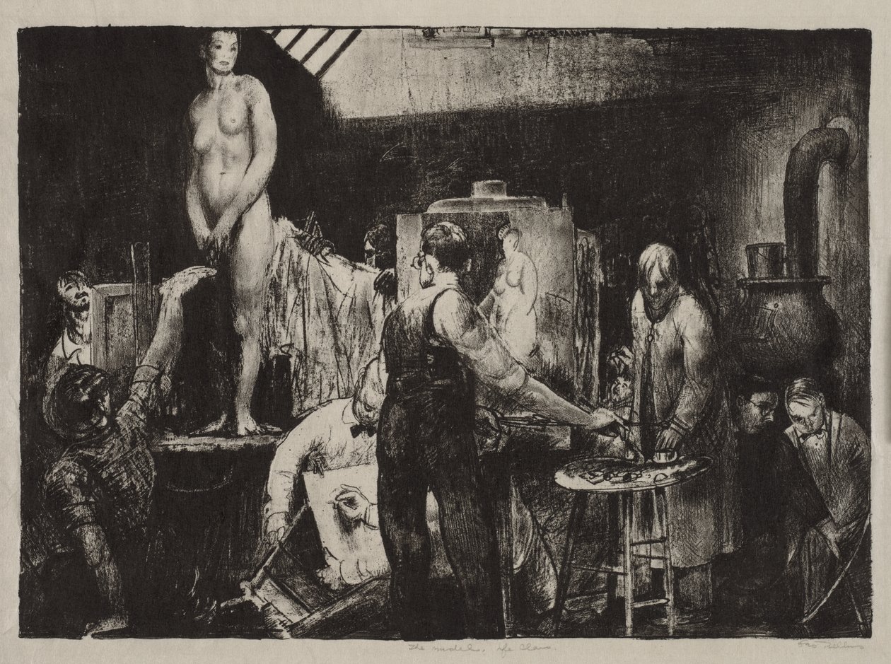 «La clase de dibujo al natural» de George Bellows