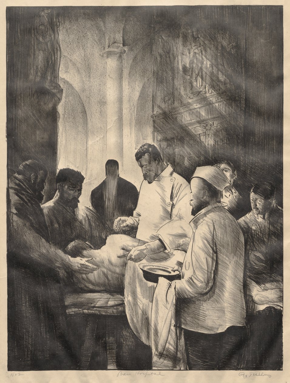 Serie «War»:  Hospital de base, Segunda piedra de George Bellows