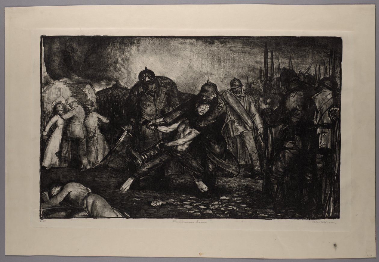 Serie de la guerra: llegan los alemanes de George Bellows