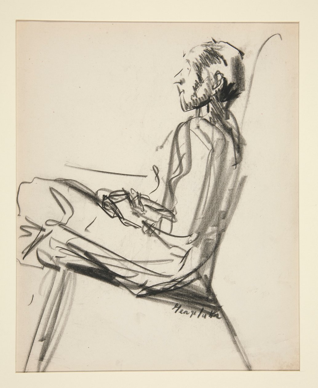 hombre sentado de George Benjamin Luks