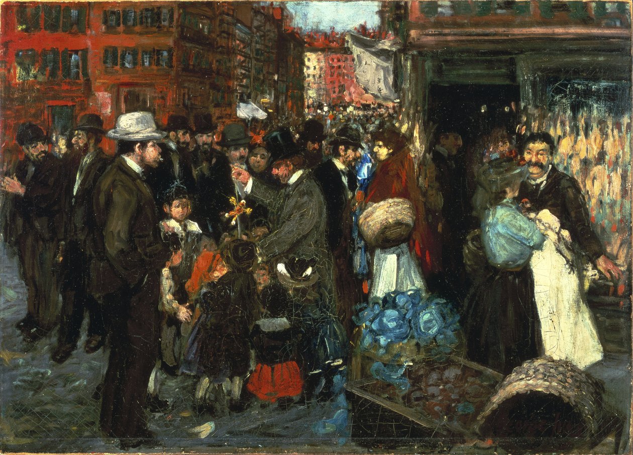 Escena de la calle (calle Hester) de George Benjamin Luks