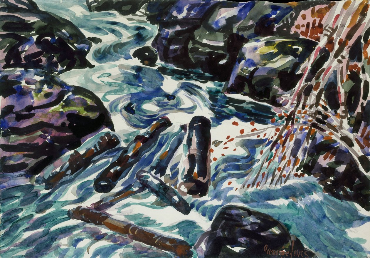The Brook, Nova Scotia (acuarela y lápiz sobre papel) de George Benjamin Luks