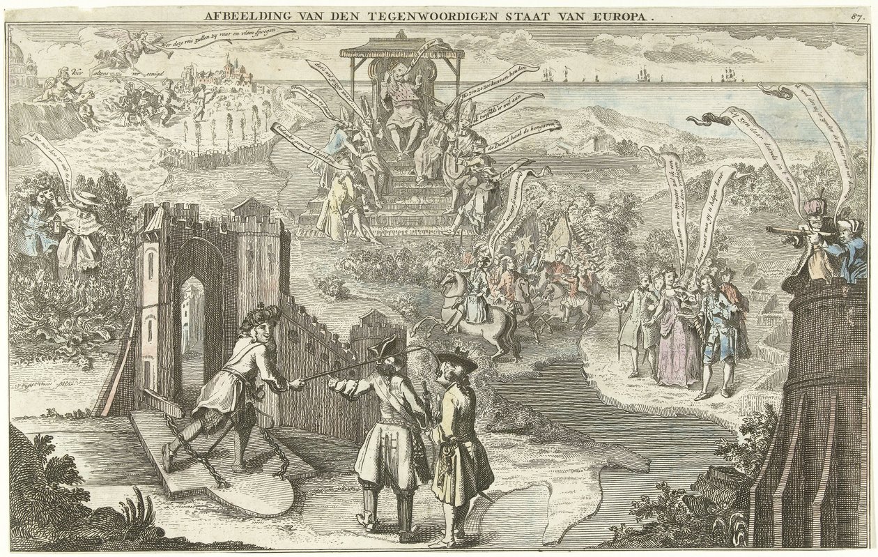 El estado actual de Europa, 1742 Imagen del estado actual de Europa (título sobre objeto) de George Bickham (II)