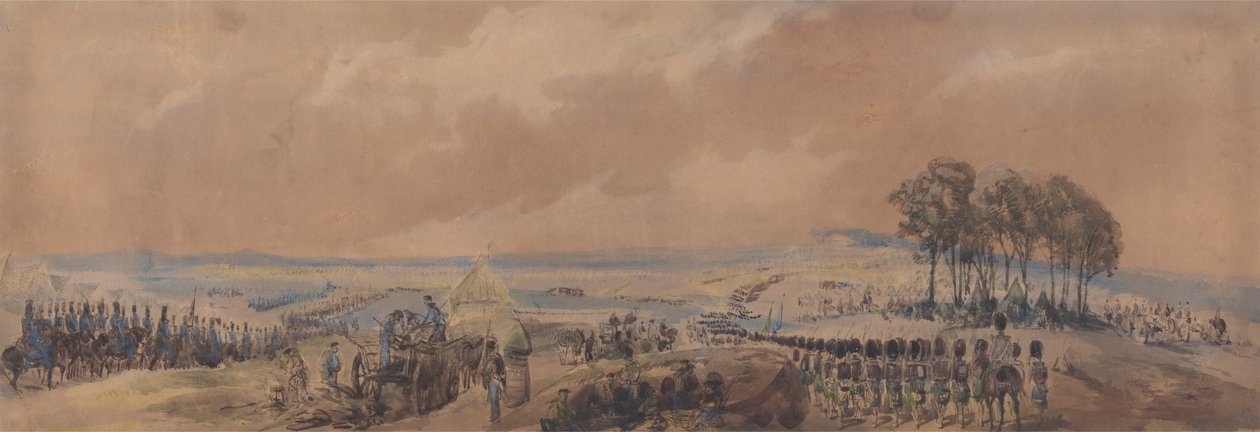 Las tropas regresan al campamento de Chobham de George Bryant Campion