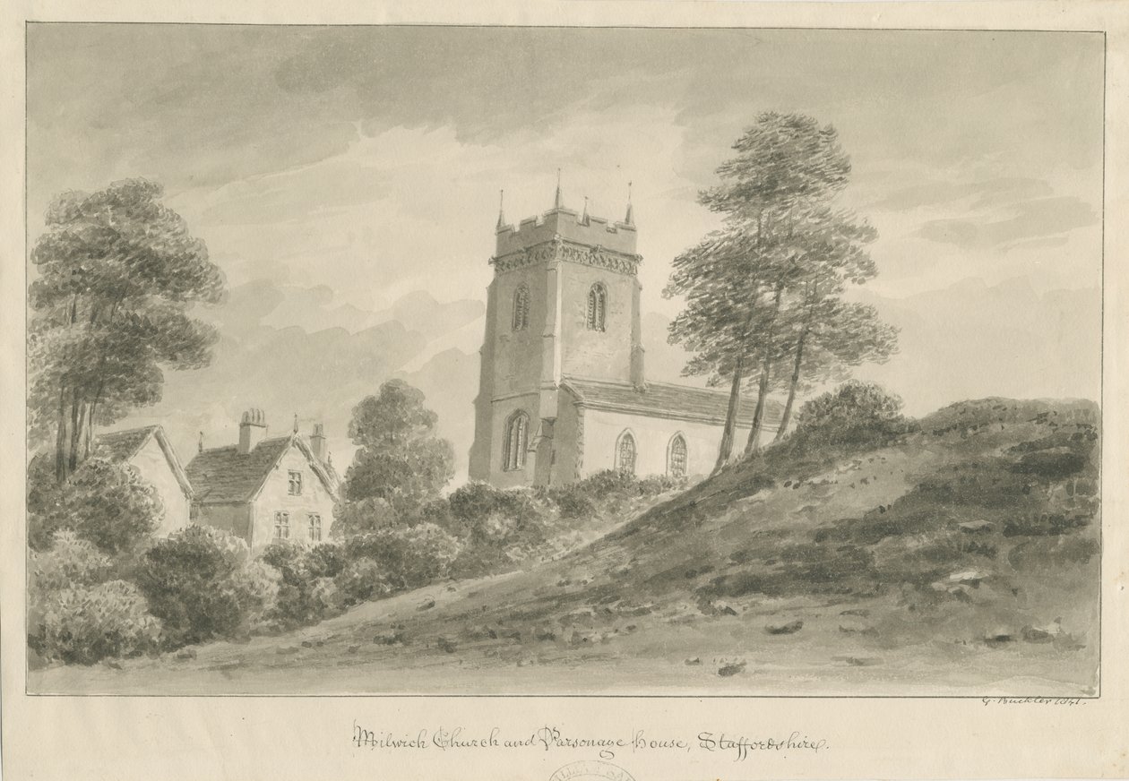 Iglesia de Milwich y Casa Parroquial de George Buckler