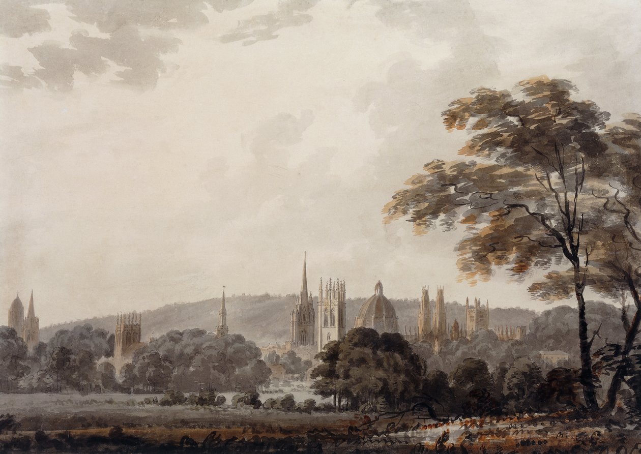 Vista de las torres y agujas de Oxford, Oxfordshire de George Bulteer Fisher