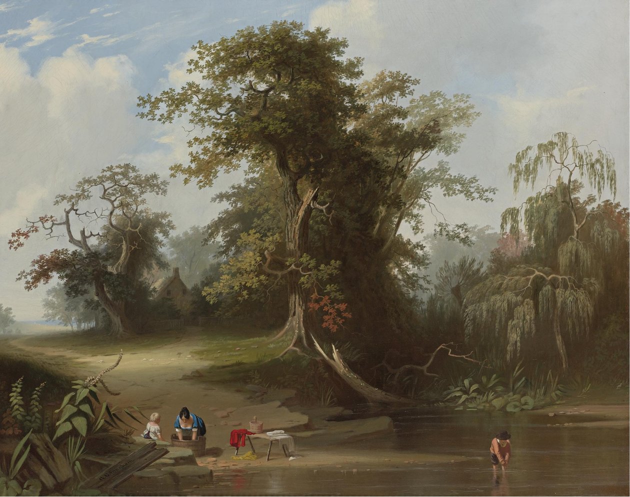 Paisaje; escena rural de George Caleb Bingham