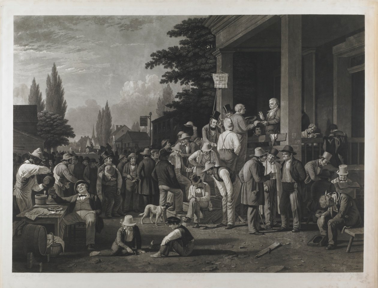 Prueba 17 de "La elección del condado" de George Caleb Bingham