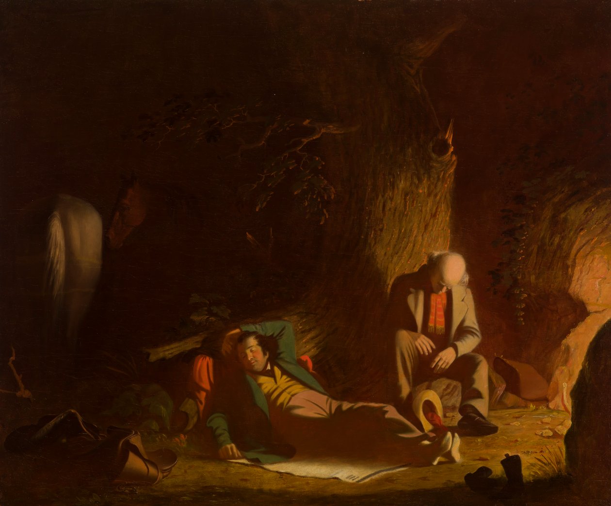 Los caminantes tardíos de George Caleb Bingham