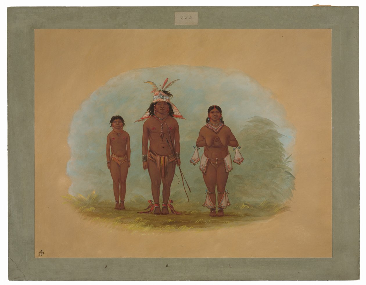 Una familia Chetibo de George Catlin